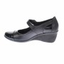 Pantofi dama, casual, din piele naturala in combinatie cu piele lac, cu platforme de 5 cm - P60NLAC